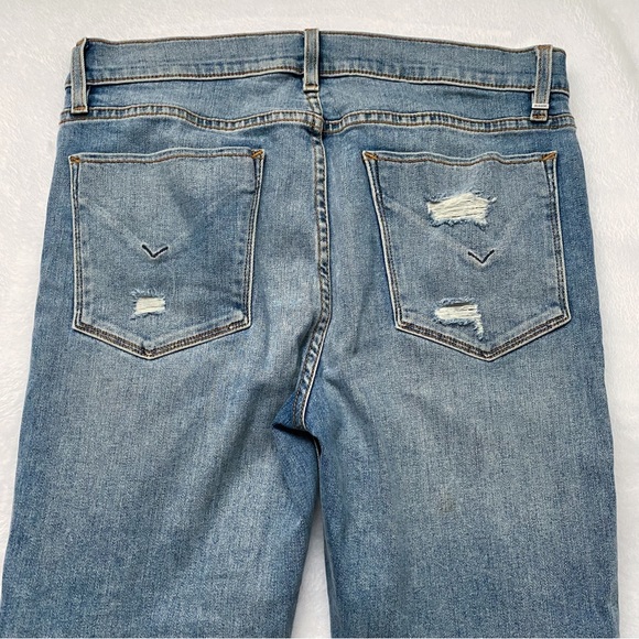 Hudson Nico Super Skinny Mid Rise Medium Wash Distressed Jeans - Picture 7 of 13